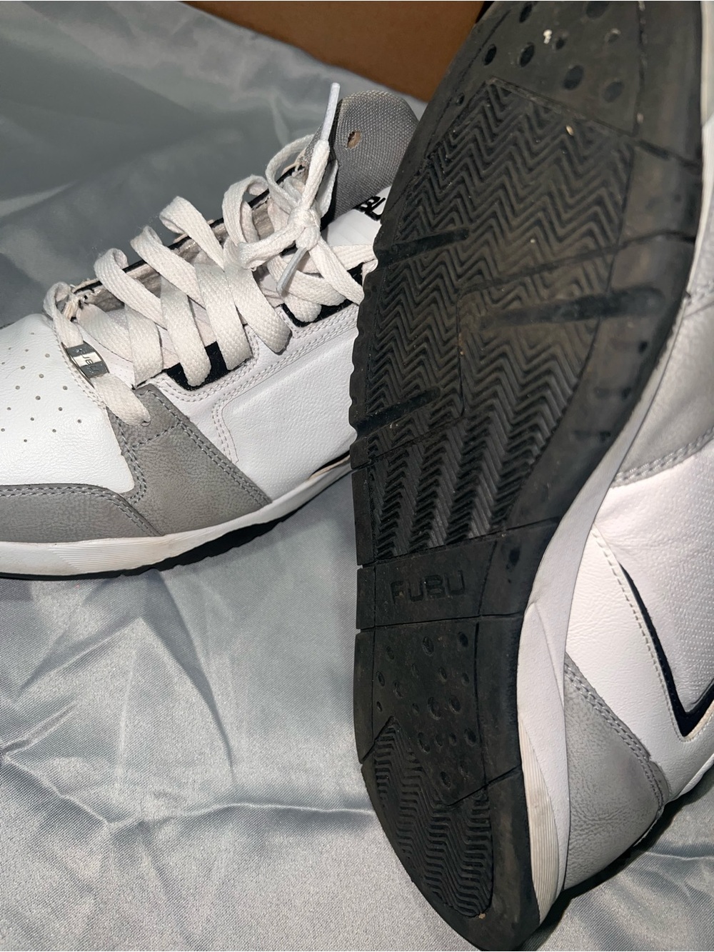 Fubu Men's White & Gray Low-Top Sneakers View 5